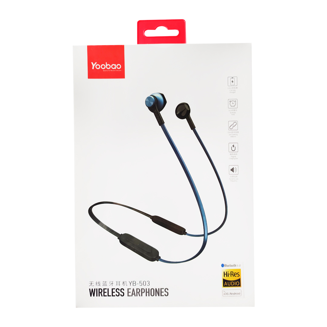 (888) Auriculares bluetooth YB-503  plateado