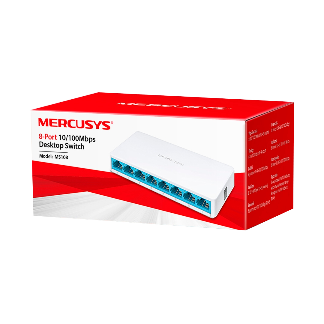 (41) Switch Mercusys ms108 8ptos 10/100