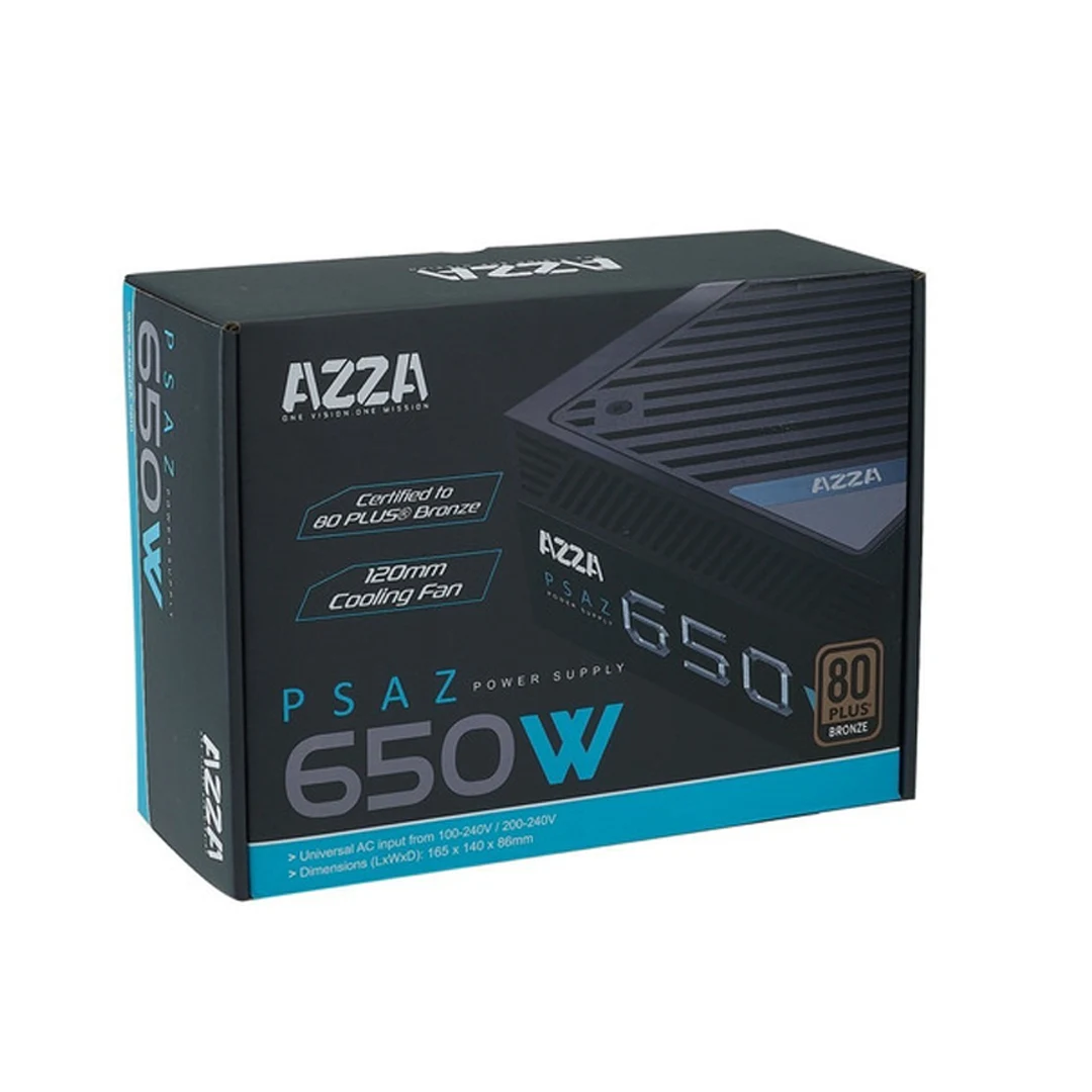 (633) Fuente de poder certificada 650W Bronce Plus AZZA ARGB