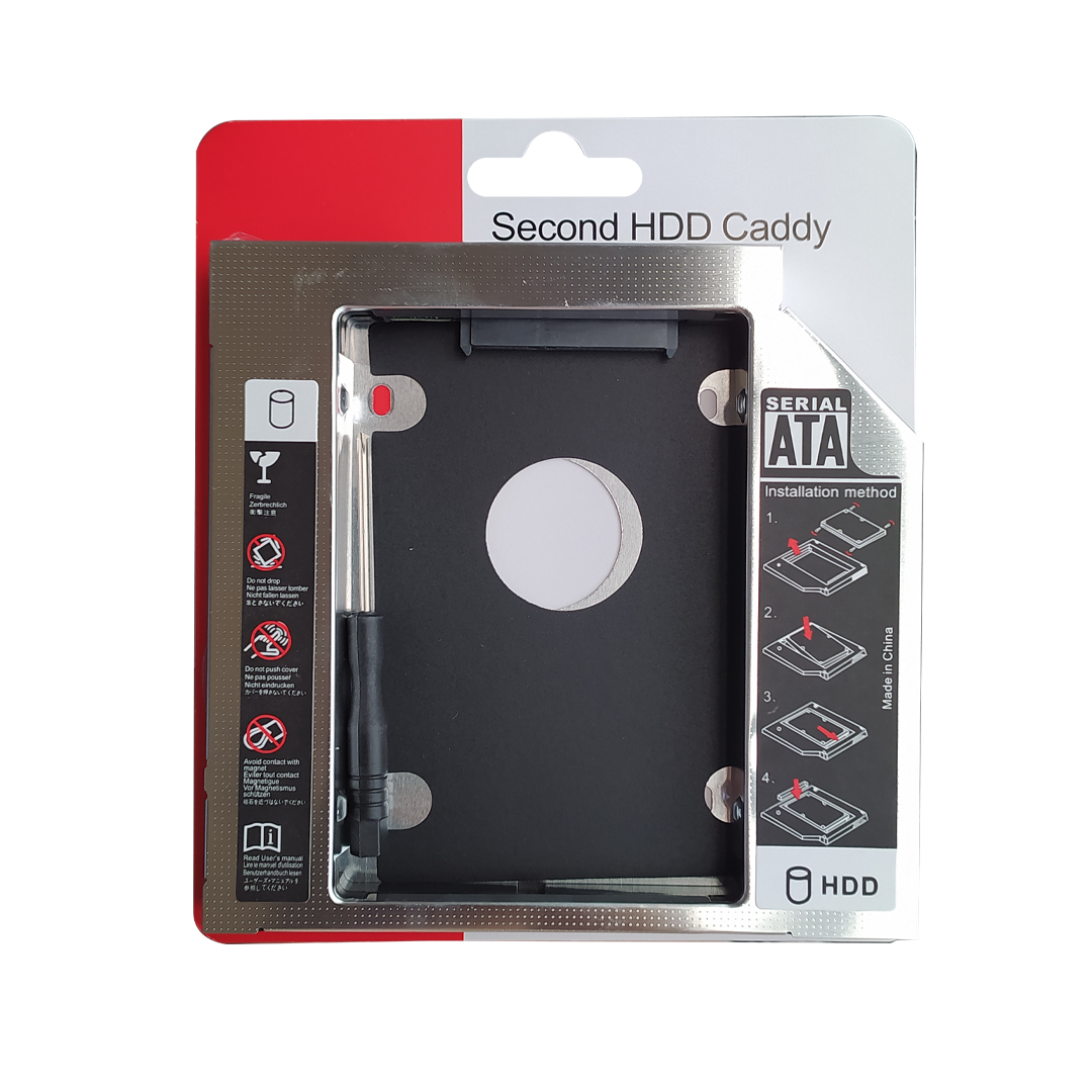 (1530) Caddy Bahía Optica Adaptador Disco Duro Sata 12.7 mm para Laptop
