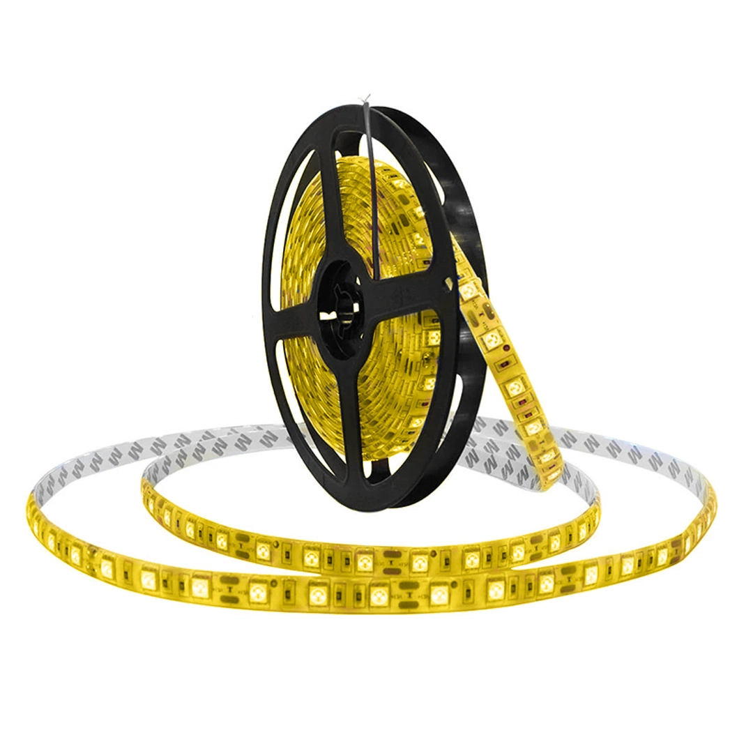 (1533) Cinta led 5050 amarillo 12V 5mts Sin Transformador