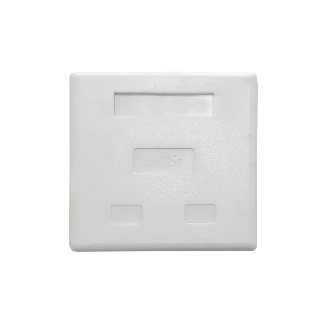 (695) Cajetín de pared 2 puertos  con jack Cat5E