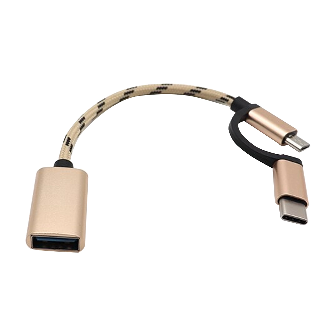 (1616) Adaptador Otg USB a tipo A y tipo C