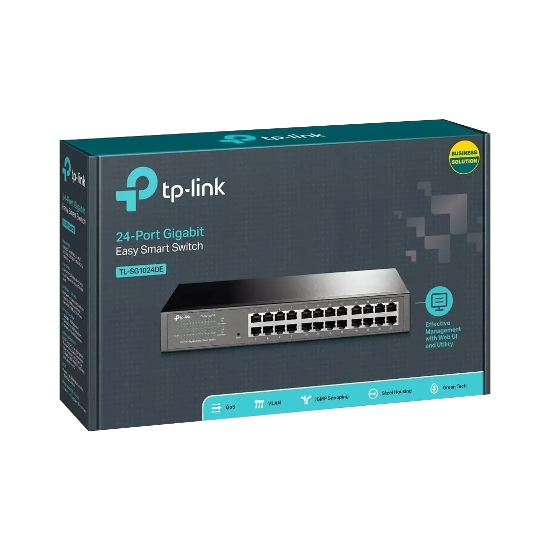 (1782) Switch tp-link 24 puertos 10/100/1000  TL-SG1024DE para rack GIGABIT Smart