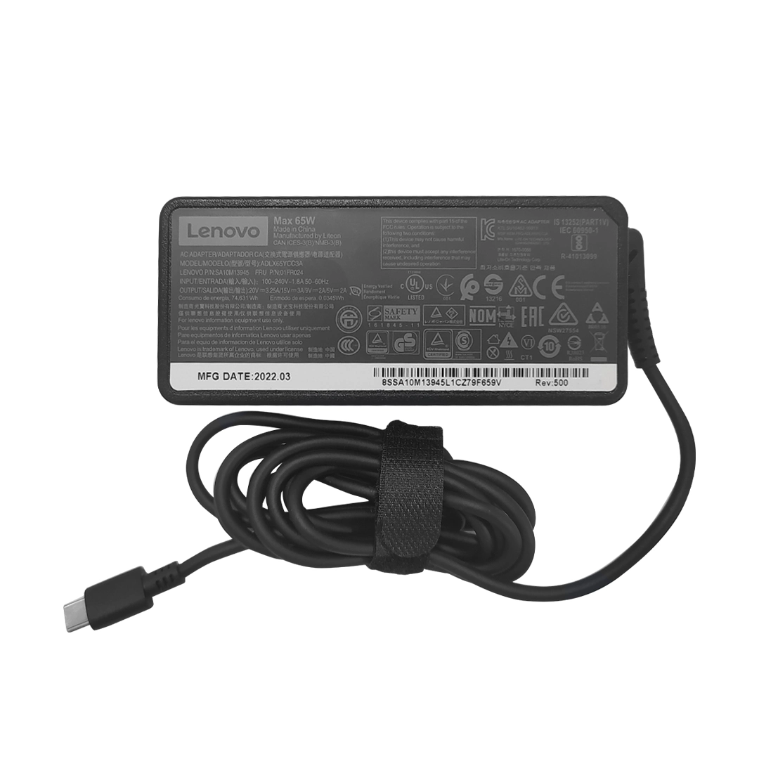 (1810) Cargador laptop lenovo 65W tipo C