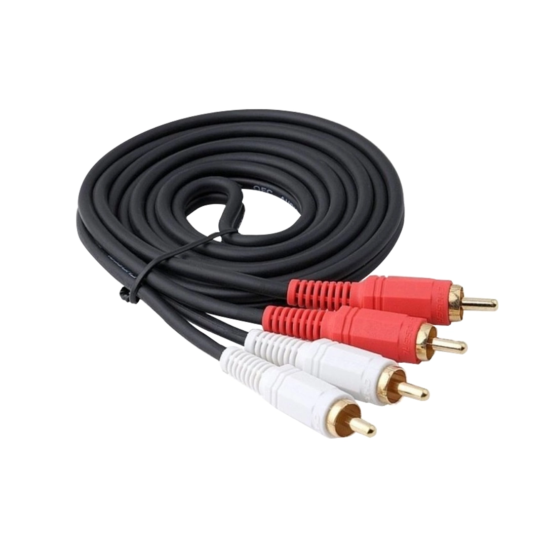 (1919) Cable 2rca audio 5 metros punta dorado alta calidad