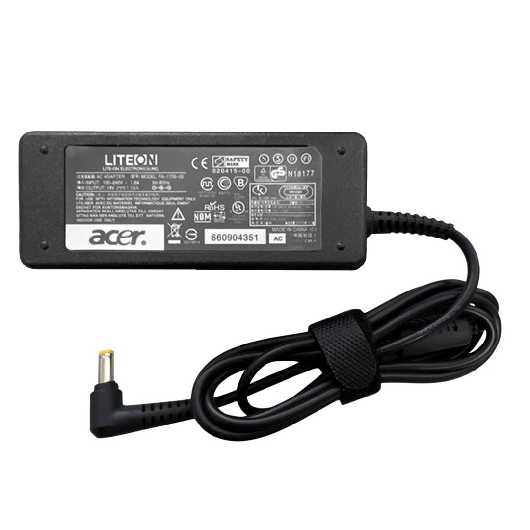 (2008) Cargador de laptop acer 19v 1.58a punta amarillo 5.5x1.7mm