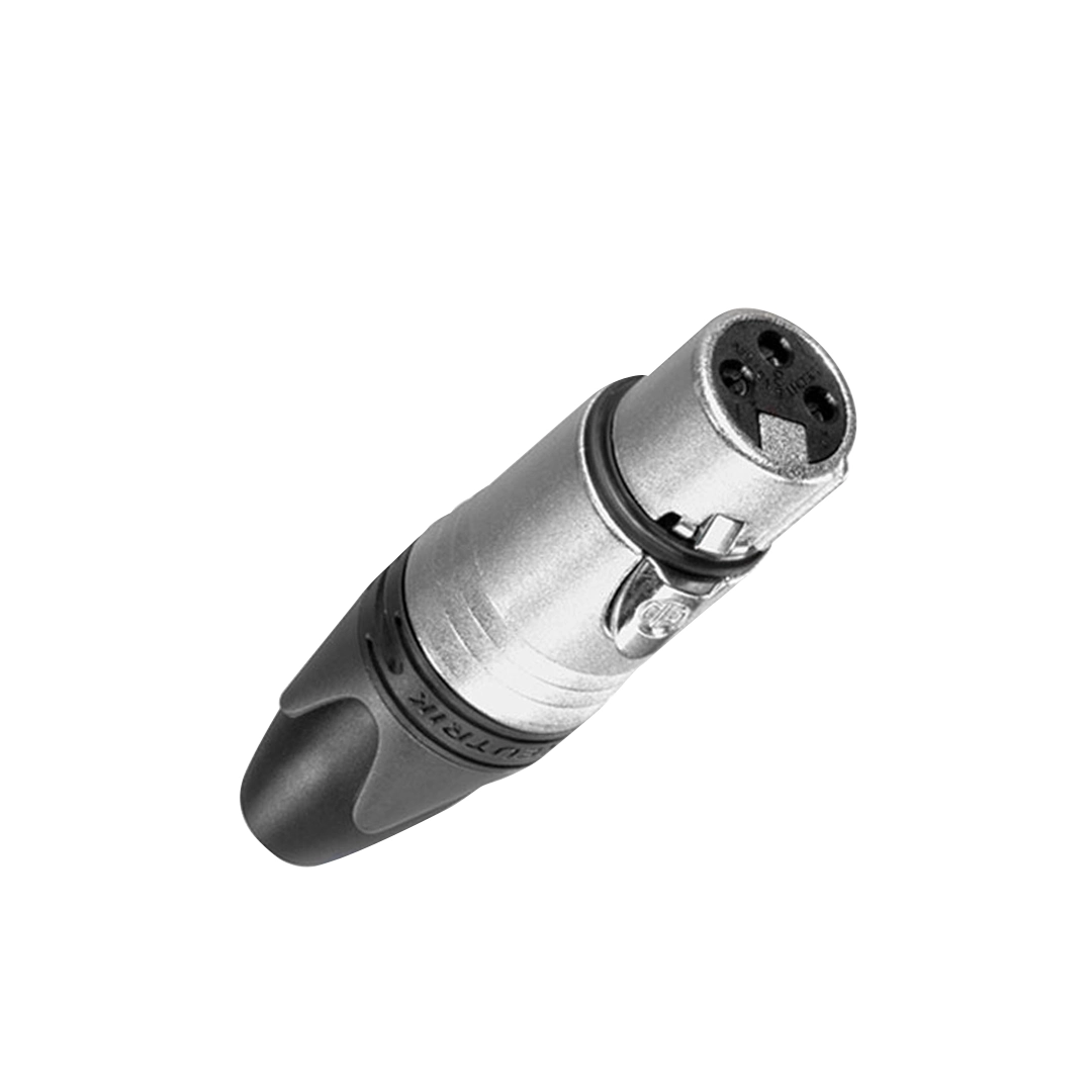 (2032) CONECTOR NEUTRIK XLR HEMBRA NEGRO