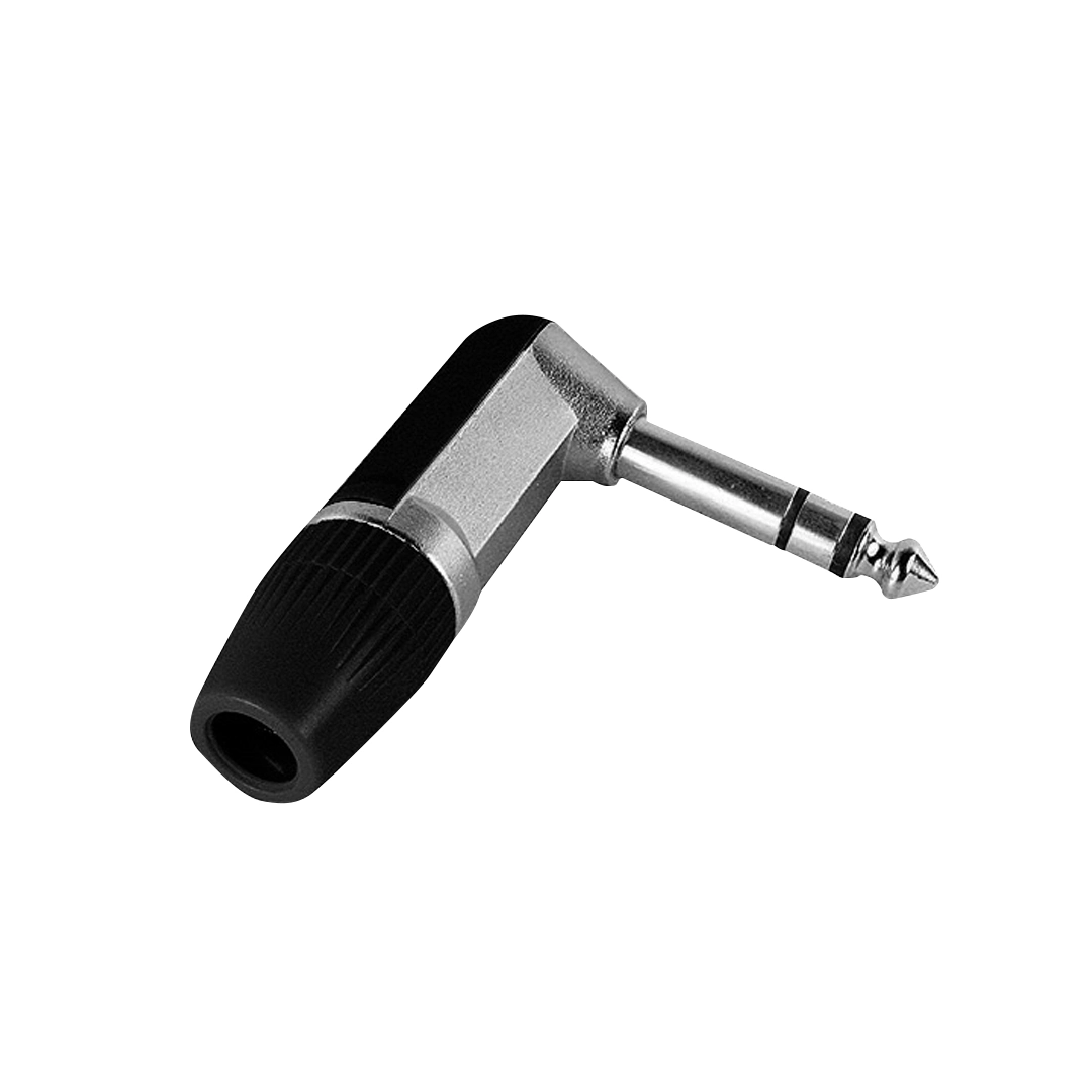 (2044)  Conector plug 6.3 estéreo doblado