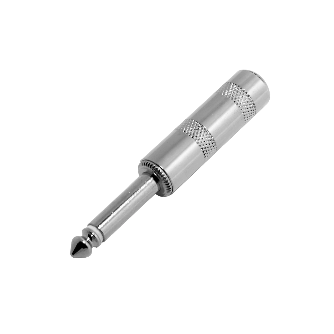 (2047) Conector plug 6,3 mono acero alta calidad