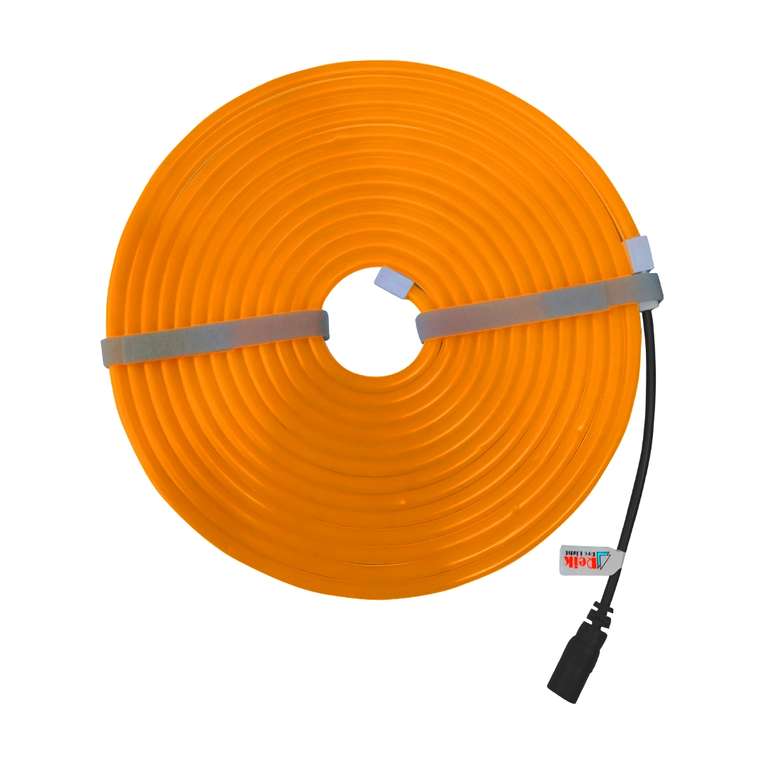 (2298) Cinta led naranja neon flexible 12V 5mts anti agua Sin transformador