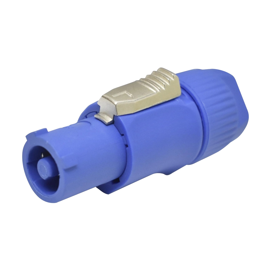 (2350)  Conector speakon de corriente azul