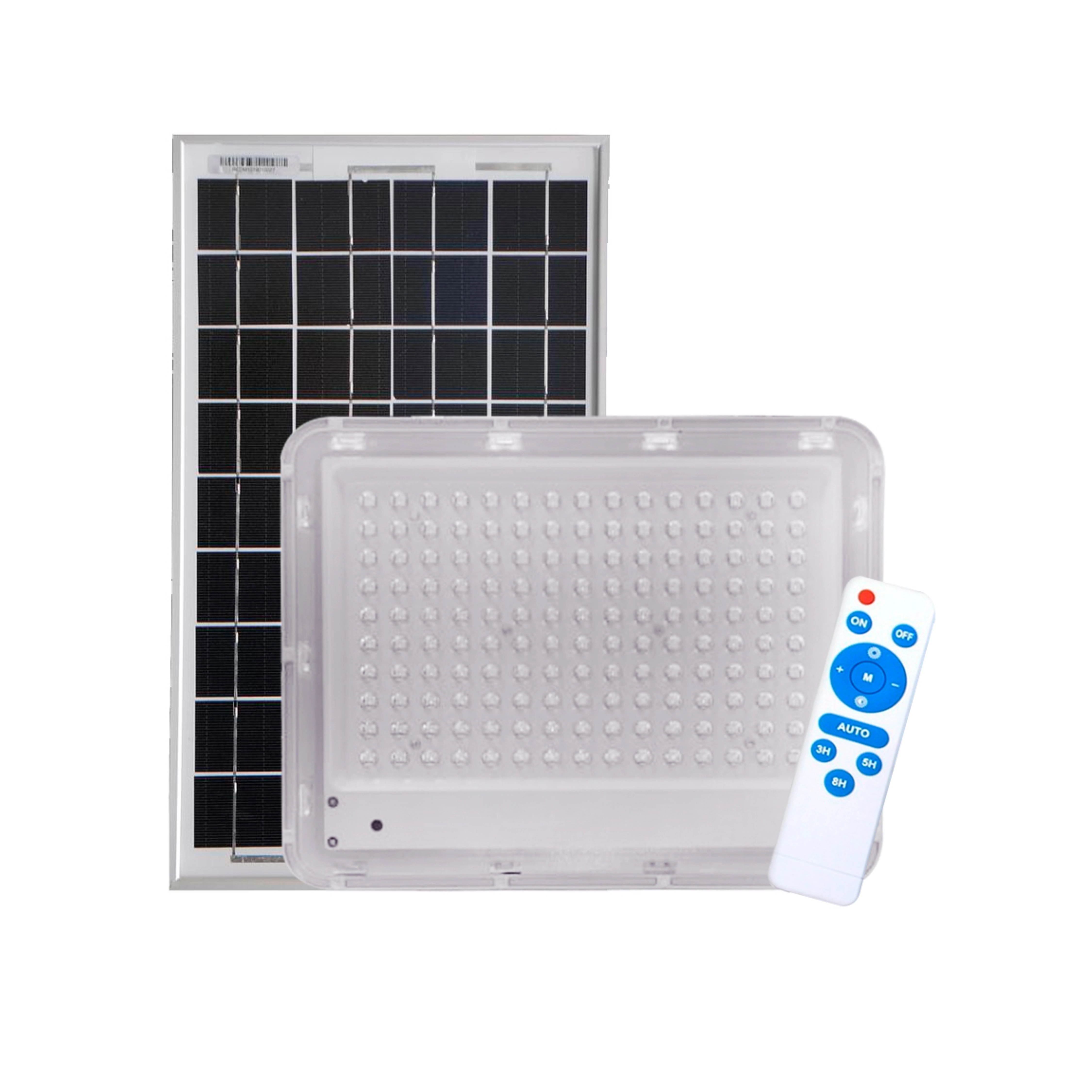 (2511)  Reflector led recargable con panel solar 60w control remoto tipo a xl-60w