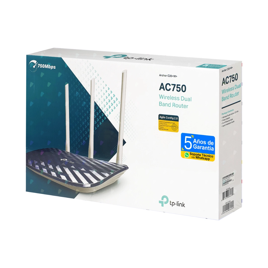 (2525) Router dual band Tp link Ac750 Archer C20 W