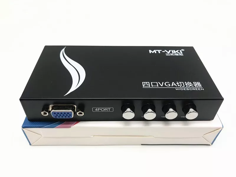 (2816) SWITCH KVM VGA 4 PUERTOS 4 ENTRADAS A 1 SALIDA