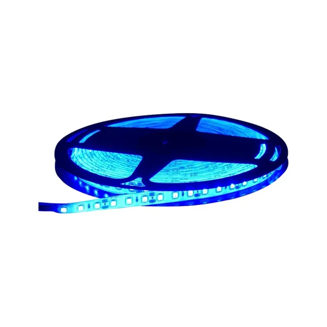 (3401) Cinta led 2835 azul 120led 5metros 12v  silicon anti agua sin transformador