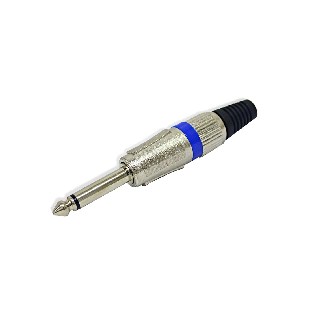 (3411) Conector plug 6.3 mono linea azul