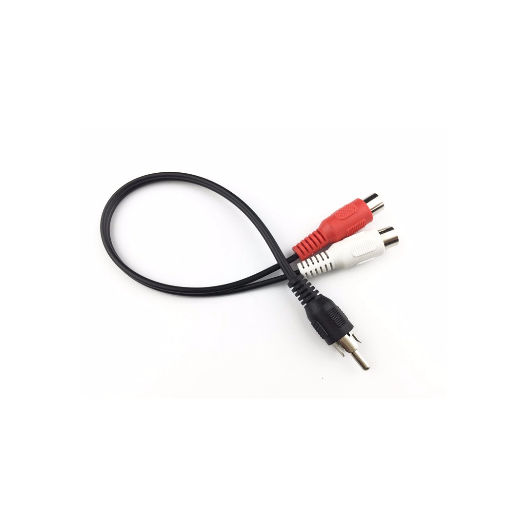 (3228) Cable de audio y rca 2 entradas hembra 1 salida macho