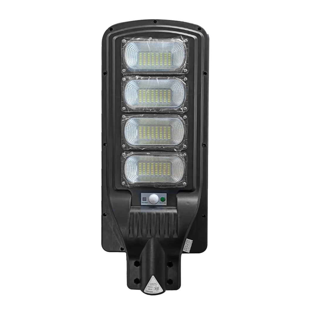 (3468) Lampara solar led de poste con panel incorporado recargables 150w c/sensor movimiento
