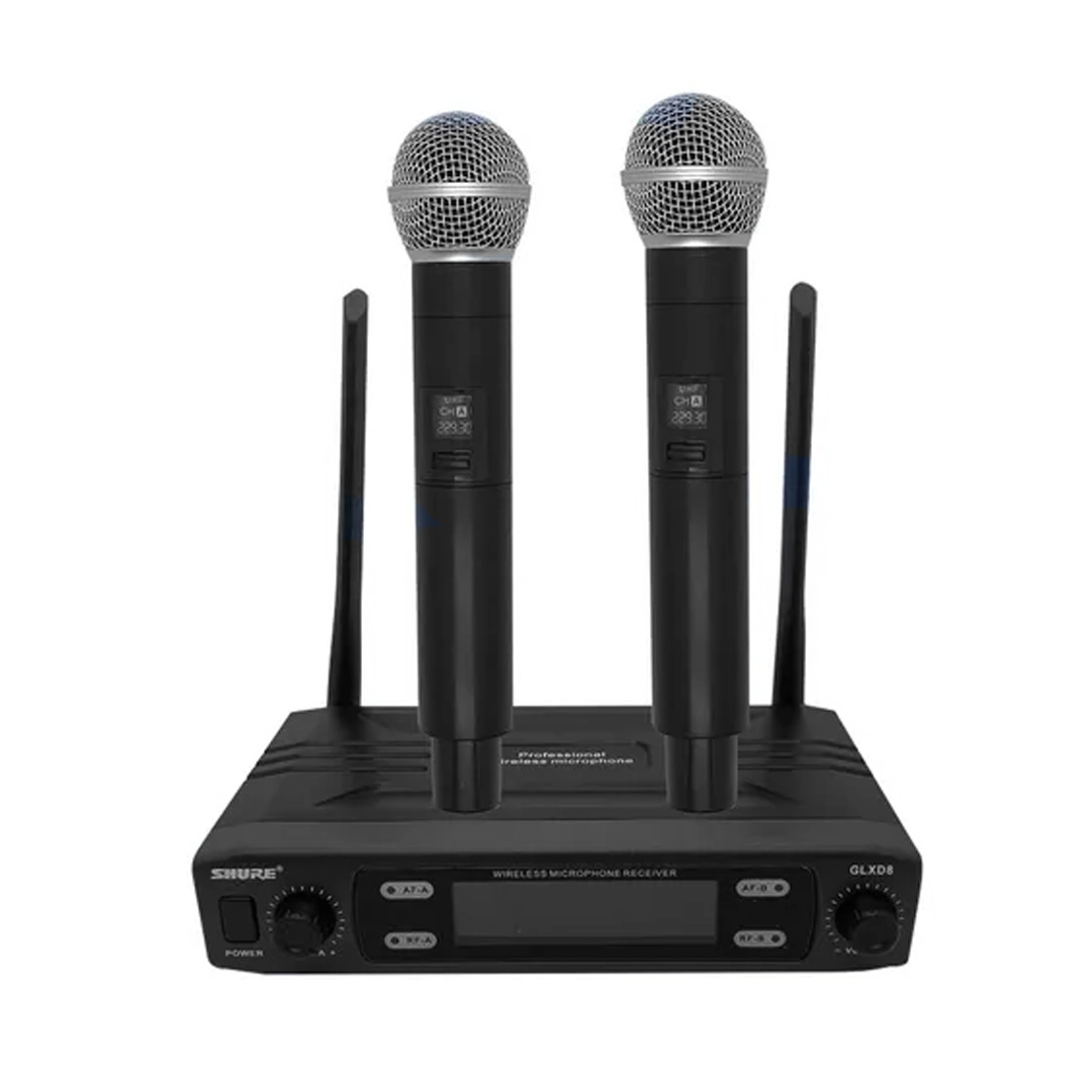 (3482) Microfono inalambrico shure GLXD8 2 MIC VHF