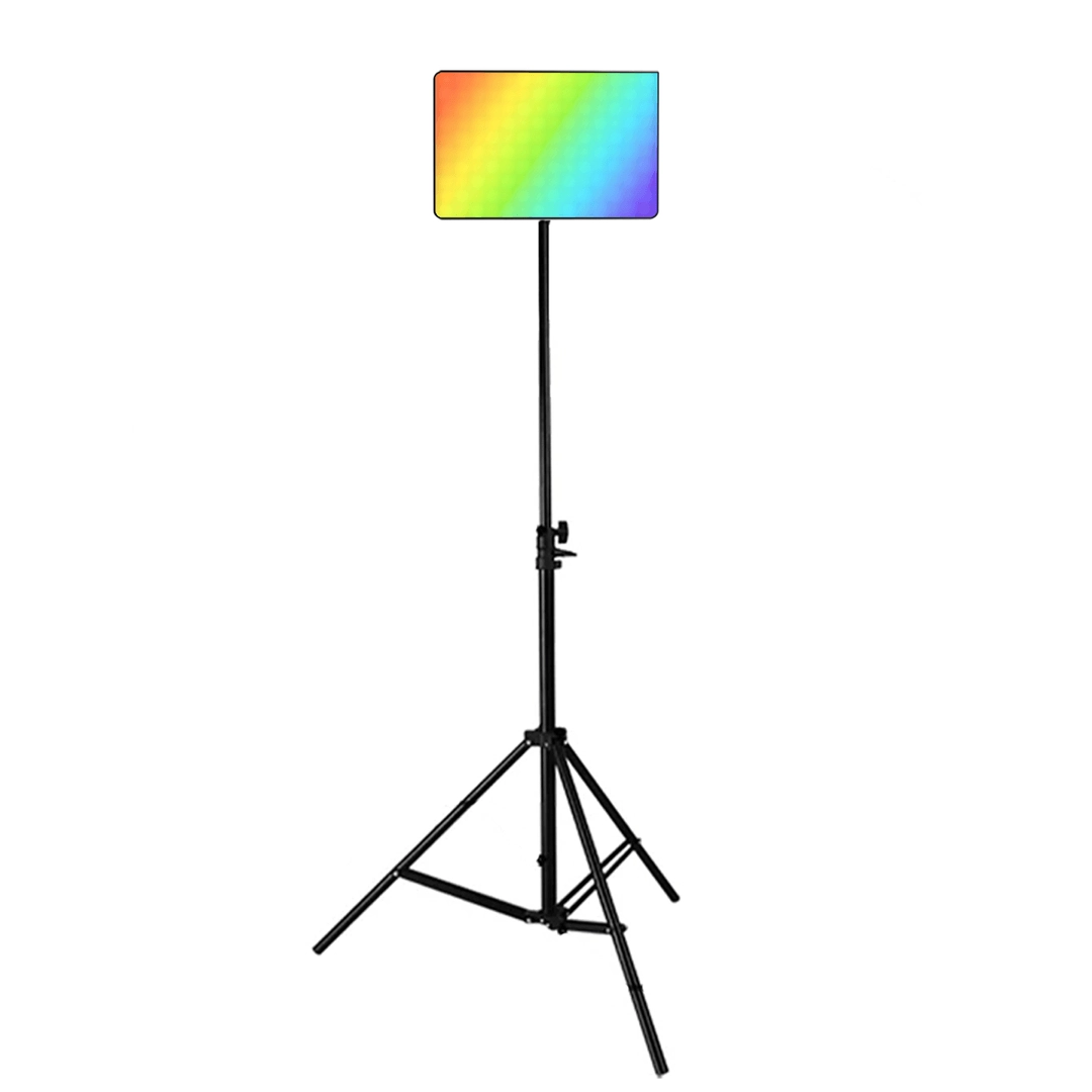 (3505) Panel de luz para fotografia 23x16cm rgb multicolor pm-26 con paral