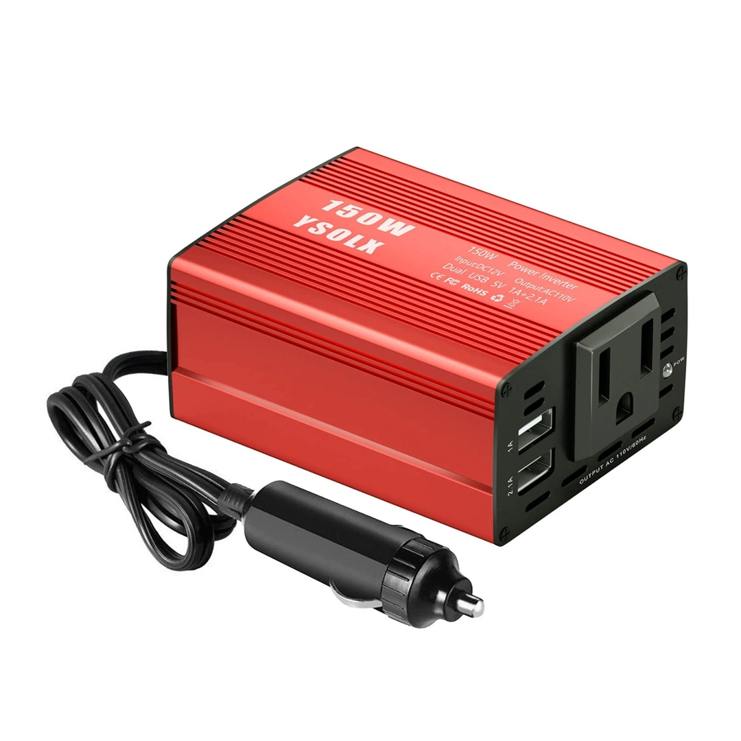 (3598) Inversor de corriente 12/110v 150w onda modificada para carro cigarrera