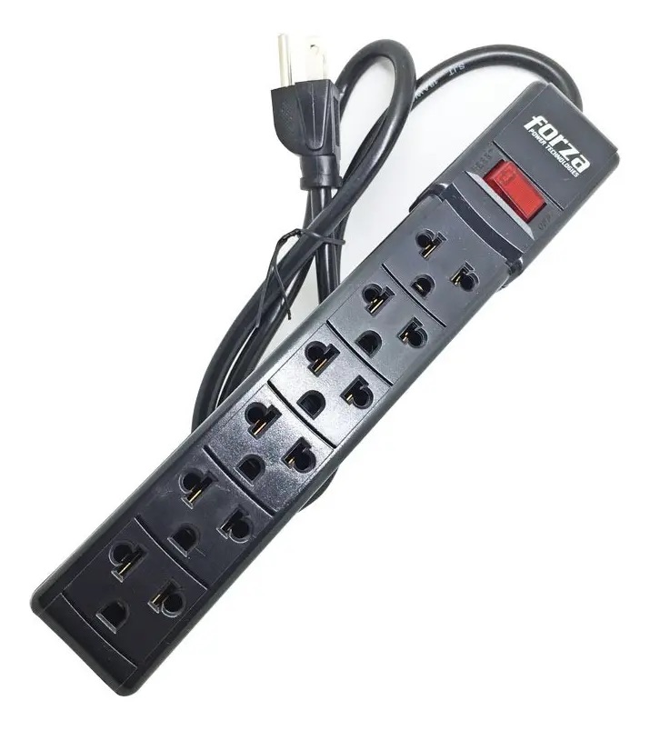 (364) Regleta Forza  6 tomas 2200W 120V/220V