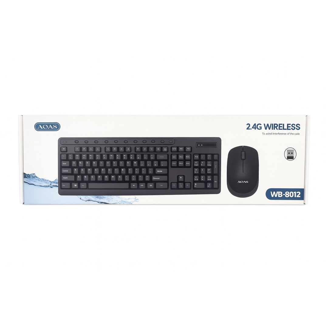 (3651) Kit teclado y mouse inalambrico  usb AOAS